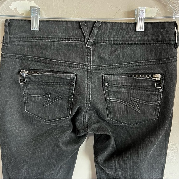 MNG Washed Black Moto Skinny Textured Denim‎ Jeans - Picture 9 of 11